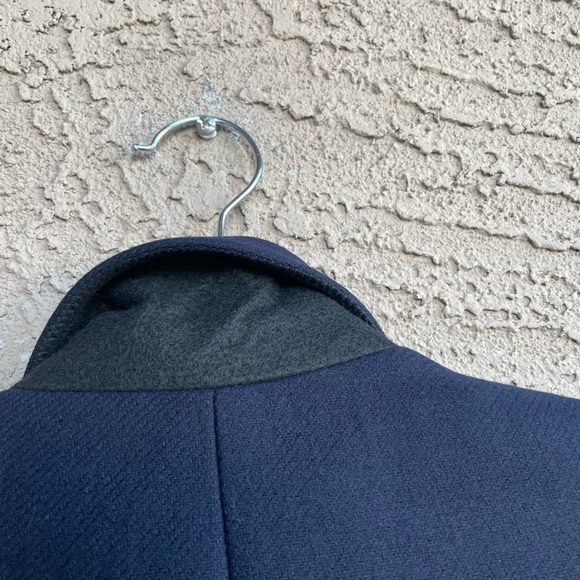 SOLD ZARA NEW MANTECO Italian Wool Navy Double Breasted Classic Preppy Wool Coat - Picture 12 of 16